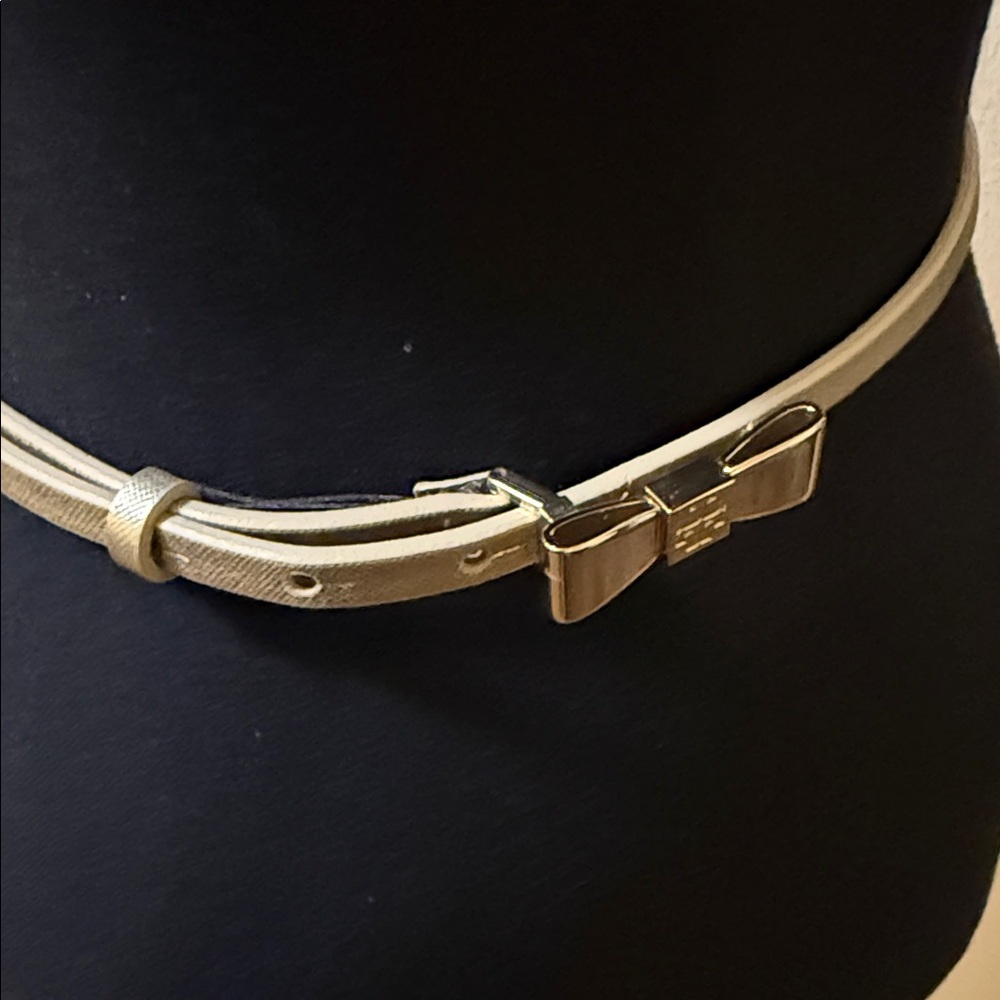 Tory Burch Metallic Bow Belt - Picture 3 of 3